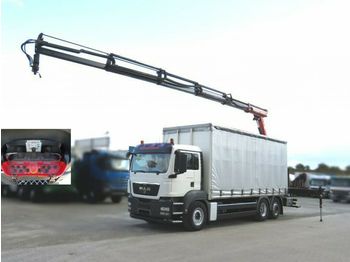 Dropside/ Flatbed truck MAN TG-S 26.360 6x2-2 BL Pritsche Heckkran 5xhydr, f: picture 1