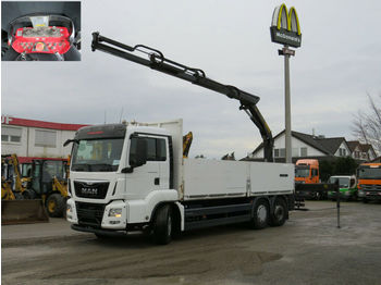 Dropside/ Flatbed truck, Crane truck MAN TG-S 26.360 6x2-2 BL Pritsche Heckkran Euro6, PK: picture 1