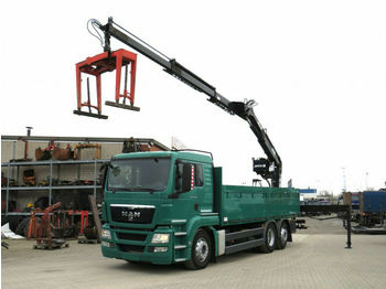 Dropside/ Flatbed truck, Crane truck MAN TG-S 26.480 6x2 Pritsche Heckkran Schalter Euro5: picture 1