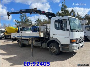 Dropside/ Flatbed truck MERCEDES-BENZ Atego 1217 - 4x2 - Manual - Crane Hiab - Full steel: picture 1