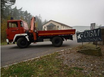 Dropside/ Flatbed truck, Crane truck Magirus Deutz FM 130 D mit Kran u. LOF-Zulassung!: picture 1