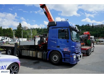 Dropside/ Flatbed truck, Crane truck Mercedes 2544L: picture 1