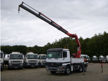 Dropside/ Flatbed truck Mercedes Actros 3348 K 6x4 + Fassi 330A.24: picture 1