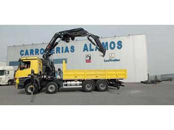 New Dropside/ Flatbed truck, Crane truck Mercedes Arocs AROCS 3240: picture 1