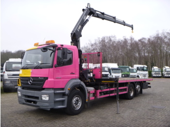 Dropside/ Flatbed truck, Crane truck Mercedes Axor 2529 6x2 RHD + Hiab XS144 B-3 HiDuo: picture 1