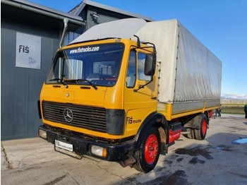 Curtainsider truck Mercedes Benz 1217 4x2 stake body: picture 1