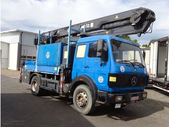 Autotransporter truck, Crane truck Mercedes-Benz 1635 NG  Dachdeckerkran HMK 270a7A2: picture 1