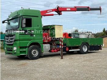 Autotransporter truck, Crane truck Mercedes-Benz 1844L Actros MP3 Traktorentransporter + Kran MKG: picture 1