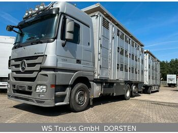 Livestock truck Mercedes-Benz 2548 Menke 3 Stock Vollalu Hubdach Komplett: picture 1