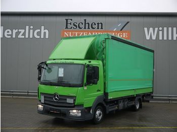 Curtainsider truck Mercedes-Benz 818 L Atego, EUR6, LBW, Spurhalte, Edscha: picture 1