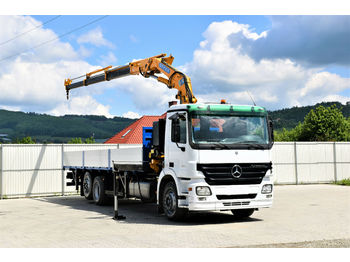 Dropside/ Flatbed truck, Crane truck Mercedes-Benz ACTROS 2536 Pritsche 8,80m +EFFER 170 3S-CL+FUNK: picture 1