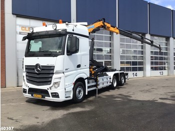 Hook lift truck Mercedes-Benz ACTROS 2542 Euro 6 Effer 14 ton/meter laadkraan: picture 1