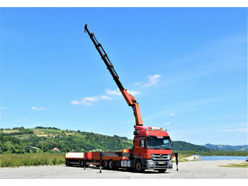 Dropside/ Flatbed truck, Crane truck Mercedes-Benz ACTROS 2546 + PK50002-EH E/FUNK + Anhänger!: picture 1