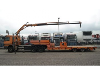 Truck Mercedes-Benz ACTROS 3335 6X4 HOOKARM WITH PESCI SE 225/4 CRANE IN COMBI WITH SEMI LOW LOADER: picture 1