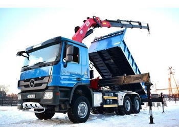 Tipper, Crane truck Mercedes-Benz ACTROS 3341: picture 1