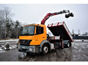 Tipper, Crane truck Mercedes-Benz AXOR 1824 4x2 HMF 975 Euro 5 Crane Kiper Rotator: picture 1