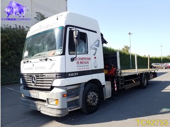 Dropside/ Flatbed truck, Crane truck Mercedes-Benz Actros 1831: picture 1
