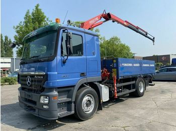 Dropside/ Flatbed truck, Crane truck Mercedes-Benz Actros 1832 4X2 + FASSI F110 MET REMOTE: picture 1