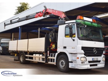 Dropside/ Flatbed truck Mercedes-Benz Actros 1832, Euro 5, 15 t/m Fassi, 226000 km,: picture 1