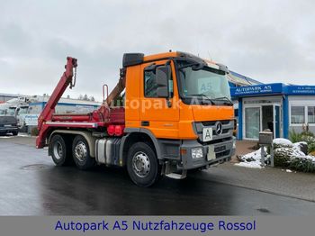 Skip loader truck Mercedes-Benz Actros 2041 Absetzkipper Meiller Liftachse: picture 1