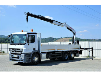 Dropside/ Flatbed truck, Crane truck Mercedes-Benz Actros 2532 Pritsche 7,10m+ Kran/FUNK*6x2*: picture 1