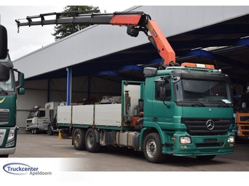 Dropside/ Flatbed truck Mercedes-Benz Actros 2536, 23 t/m palfinger, 6x2, Reduction axle, Winch - Seilwinde: picture 1
