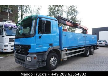 Dropside/ Flatbed truck Mercedes-Benz Actros 2536 L 6x2 3-Pedal, Pritsche+Ladekran Pal: picture 1