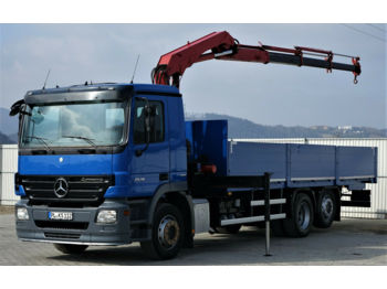Dropside/ Flatbed truck Mercedes-Benz Actros 2536 Pritsche 7,50m + KRAN*Top Zustand!: picture 1
