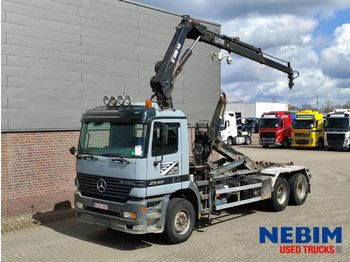 Hook lift truck, Crane truck Mercedes-Benz Actros 2540 6x2 - HIAB 140AW CRANE: picture 1