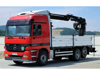 Dropside/ Flatbed truck Mercedes-Benz Actros 2540 Pritsche 6,00m + Kran 6x2!: picture 1