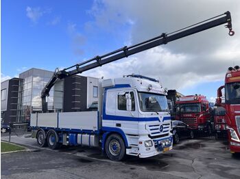 Crane truck, Dropside/ Flatbed truck Mercedes-Benz Actros 2541 6X2 + HIAB 144 E-4 HiPro + REMOTE CO: picture 1