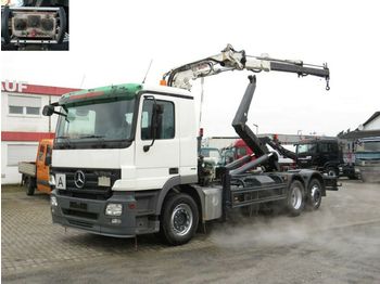 Hook lift truck Mercedes-Benz Actros 2541 L6x2 Abrollkipper mit Kran Funk: picture 1