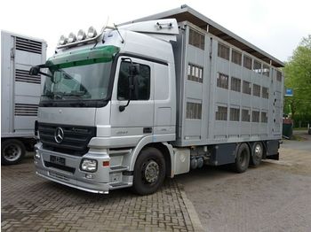 Livestock truck Mercedes-Benz Actros  2544 Menke 3 Stock Vollalu Hubdach: picture 1