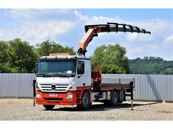 Dropside/ Flatbed truck, Crane truck Mercedes-Benz Actros 2544 Pritsche 6,30m + PK 23002+FUNK!: picture 1