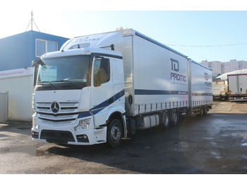 Curtainsider truck Mercedes-Benz Actros 2545, ONLY 50 000KM!!!! EURO 6 + SVAN: picture 1