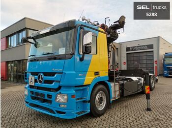 Hook lift truck, Crane truck Mercedes-Benz Actros 2548 / Kran / Retarder / Lenkachse/ Xenon: picture 1