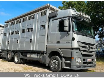 Livestock truck Mercedes-Benz Actros 2548 Menke 3 Stock Vollalu Hubdach: picture 1