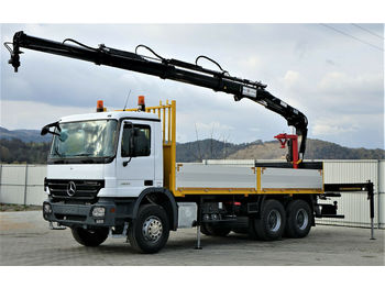 Dropside/ Flatbed truck Mercedes-Benz Actros 2632 Pritsche 6,30m+ Kran*6x4*: picture 1