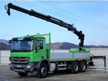 Dropside/ Flatbed truck Mercedes-Benz Actros 2636 Pritsche 6,40m + KRAN6x4 Topzustand!: picture 1