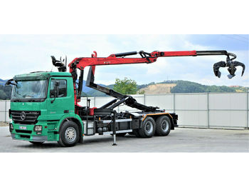 Hook lift truck Mercedes-Benz  Actros 2644 Abrollkipper 5,60m+ Kran*6x4*: picture 1