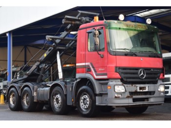 Skip loader truck Mercedes-Benz Actros 3244, Manuel, Steel springs, Big axels, Euro 3, Multilift 25 Tons: picture 1