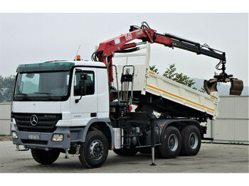 Tipper, Crane truck Mercedes-Benz Actros 3336 Kipper 4,60m+Kran/FUNK Topzustand!: picture 1