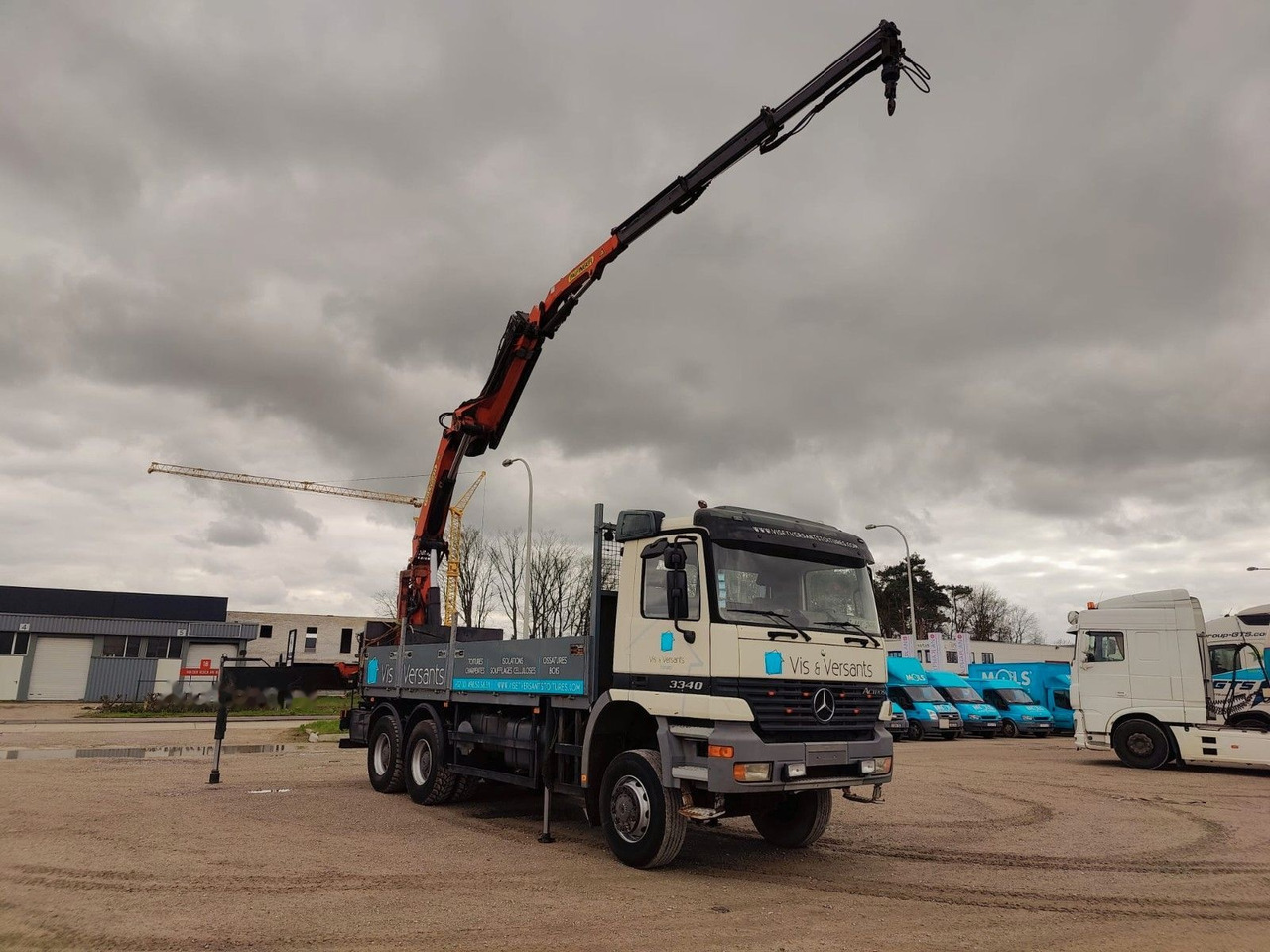 Leasing of Mercedes-Benz Actros 3340 6x6 Flatbed + Crane Palfinger PK 32000C + JIB Mercedes-Benz Actros 3340 6x6 Flatbed + Crane Palfinger PK 32000C + JIB: picture 1