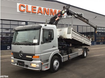 Tipper, Crane truck Mercedes-Benz Atego 1218 Hiab 9 ton/meter laadkraan: picture 1