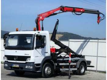 Hook lift truck Mercedes-Benz Atego 1224 Abrollkipper + Kran* Top Zustand!!: picture 1