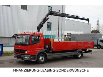 Dropside/ Flatbed truck Mercedes-Benz Atego 1224 Pritsche 7,2m Kran HIAB 088B-2 DUO: picture 1