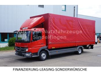 Curtainsider truck Mercedes-Benz Atego 818L Pritsche 7,22m LBW Klima Luftgef: picture 1