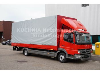 Curtainsider truck Mercedes-Benz Atego 818L Pritsche 7,22m Plane LBW Klima Luftge: picture 1