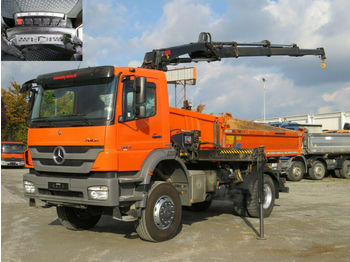 Tipper, Crane truck Mercedes-Benz Axor 1829 AK 4x4 2-Achs Allradkipper Kran Funk+G: picture 1