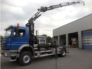 Container transporter/ Swap body truck Mercedes-Benz Axor 1833, 4x4, HMF 1820 5 x + 2 x Hydro, Cabel-Lift: picture 1